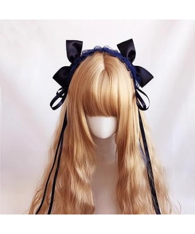 Maid Headband Party Costume Bowknot Headband Cosplay Party Lace Hairband Girls Theme Party Hairband Punk Headwear Lace Bowkno...