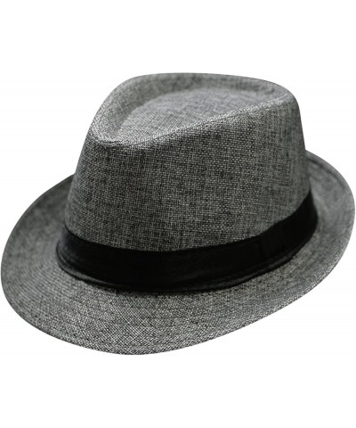 Men and Women Retro Jazz Hat Soild British Sun Hat Travel Sun Hat Convertible Hats for Women Dark Gray-c $9.73 Sun Hats