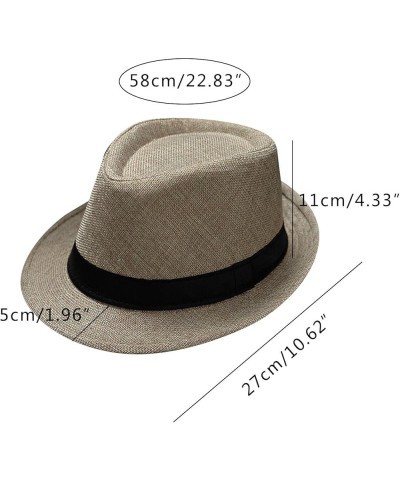 Men and Women Retro Jazz Hat Soild British Sun Hat Travel Sun Hat Convertible Hats for Women Dark Gray-c $9.73 Sun Hats