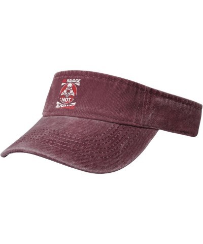 Be Savage Not Average Sun Visor Hats for Women Men Sun Hat Vintage Golf Hat Adjustable Baseball Cap Red $10.40 Visors