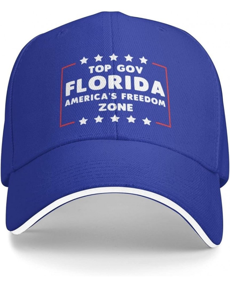 Top Gov Ron Desantis Florida America's Freedom Zone Baseball Cap Gifts Men Trucker Hat Women Sun Hat Dad Cap Black Blue $10.9...