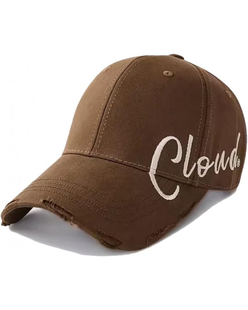 Women Men Fashion Cloud Baseball Cap Sun Protection Summer Sun Hat Comfy Fishing Hat Outdoor Brown $9.50 Baseball Caps