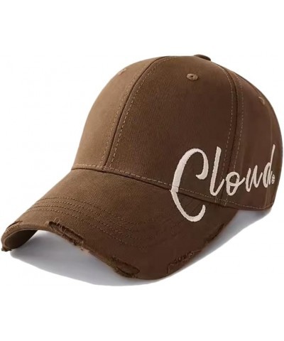 Women Men Fashion Cloud Baseball Cap Sun Protection Summer Sun Hat Comfy Fishing Hat Outdoor Brown $9.50 Baseball Caps