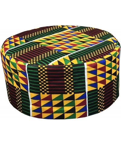 Decora Apparel African Kente Kufi Kofi Mens Hats, Gold Costume Kufi Hats for Men Women Headwear P12 Black Green Red $15.89 Co...