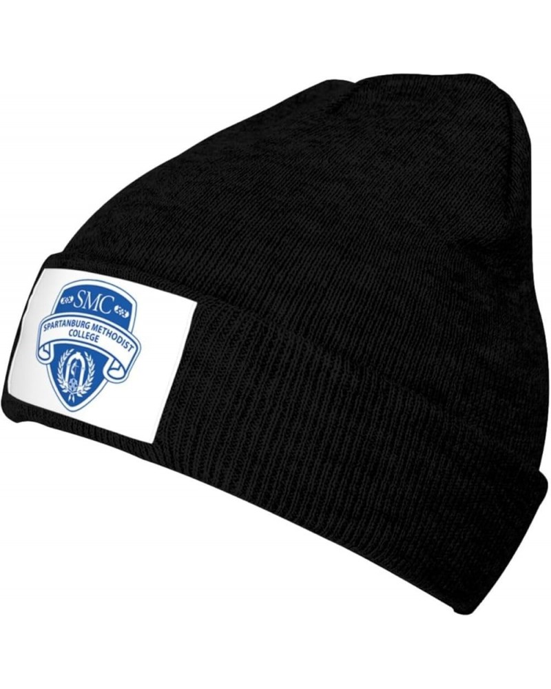 Spartanburg A Methodist College Logo Stretch Knit Hat for Men Women Winter Warm Cap Black $7.22 Skullies & Beanies