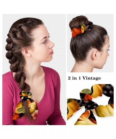 Thanksgiving Fruit Pattern Surgical Cap with Buttons/Bow Hair Scrunchy for Long Hair Multicoloured 2 $7.94 Baseball Caps