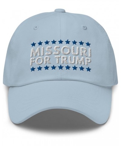 Missouri for Trump Dad Hat - Embroidered Baseball Cap - Republican Trump 2024 Gift Light Blue $16.07 Baseball Caps