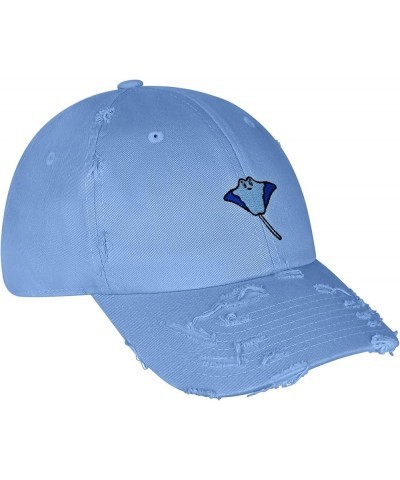 Stingray Vintage Dad Hat Embroidered Cap Fishing Ocean Light Blue $14.99 Baseball Caps