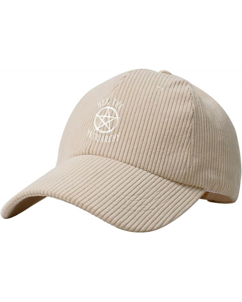 Hex The Patriarchy Sunhat Corduroy Baseball Cap Newsboy Hat Adjustable Vintage Cute Headwear for Men Women Beige $10.92 Baseb...