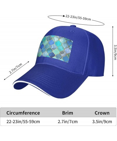 Stone Pattern Print Casual Sandwich Baseball Caps, Adjustable Men's and Women's Caps, Classic Caps Blue $12.73 Baseball Caps