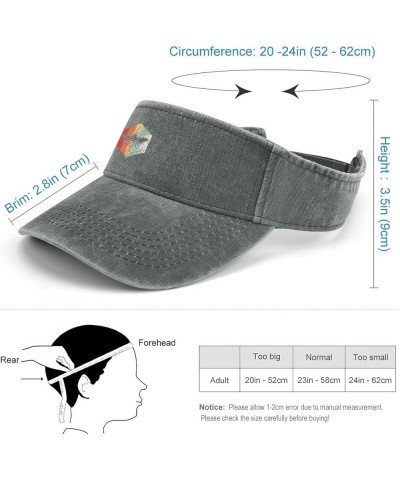 Bee Whisperer Sport Sun Visor Hat Adjustable Empty Top Denim Cap for Men Women Charcoal-style $13.49 Visors