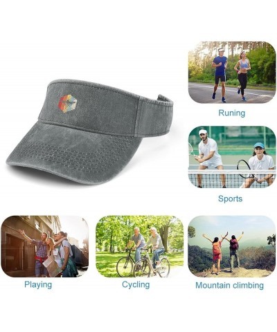 Bee Whisperer Sport Sun Visor Hat Adjustable Empty Top Denim Cap for Men Women Charcoal-style $13.49 Visors