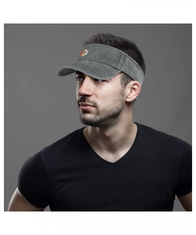 Bee Whisperer Sport Sun Visor Hat Adjustable Empty Top Denim Cap for Men Women Charcoal-style $13.49 Visors