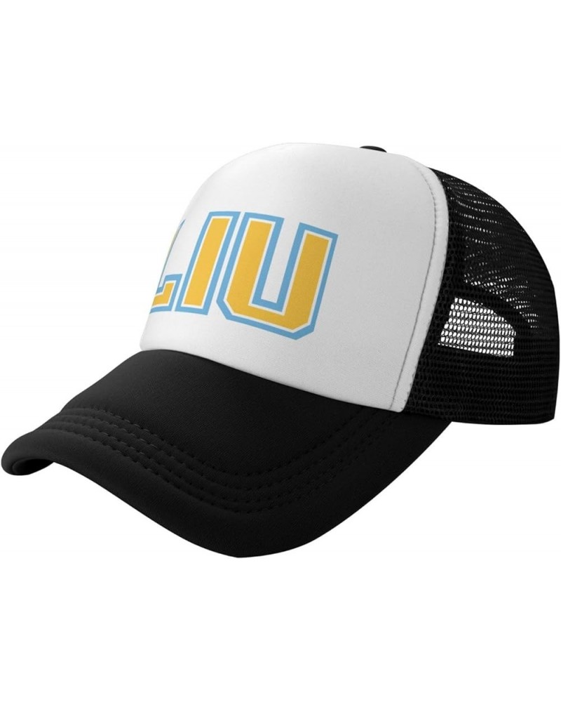 Long Island University Logo Trucker Hats for Both Men and Women - Mesh Baseball Snapback Hats Black $9.45 Baseball Caps