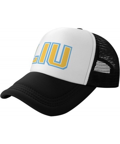 Long Island University Logo Trucker Hats for Both Men and Women - Mesh Baseball Snapback Hats Black $9.45 Baseball Caps