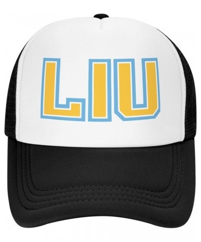 Long Island University Logo Trucker Hats for Both Men and Women - Mesh Baseball Snapback Hats Black $9.45 Baseball Caps