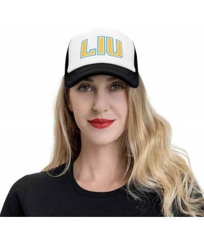 Long Island University Logo Trucker Hats for Both Men and Women - Mesh Baseball Snapback Hats Black $9.45 Baseball Caps