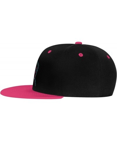 Angry Wolf Snapback Hat for Men Women Baseball Cap Trucker Flat Bill Hats Dad Caps Pink $12.36 Baseball Caps