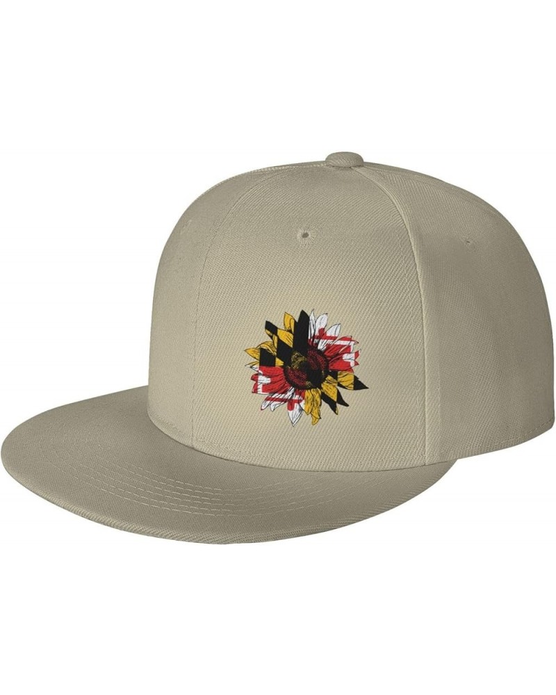 Snapback Baseball Cap Vintage Sunflower Maryland State Hat for Men Women Natural $10.28 Baseball Caps