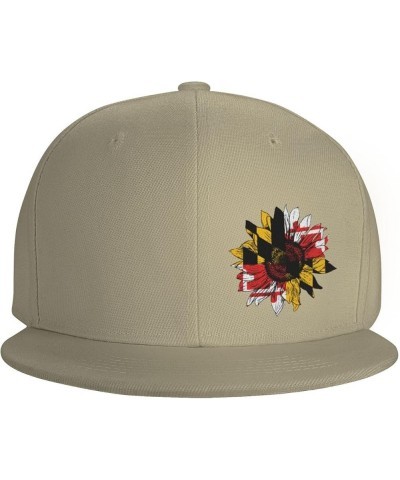 Snapback Baseball Cap Vintage Sunflower Maryland State Hat for Men Women Natural $10.28 Baseball Caps