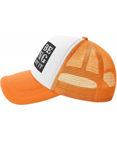 I May Be Wrong But I Doubt It Mesh Hat Men Women Baseball Cap Trucker Hat Orange $13.19 Baseball Caps