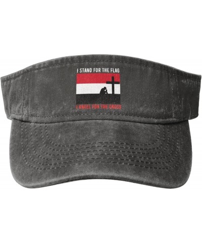 I Stand for The Yemen Flag and I Kneel for The Cross Sun Visor Hats for Women Men Adjustable Sports Sun Hats Cotton Golf Cap ...