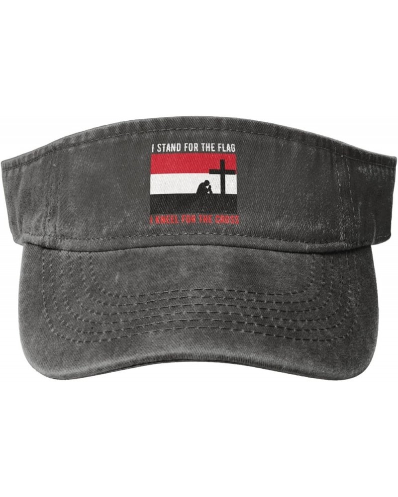 I Stand for The Yemen Flag and I Kneel for The Cross Sun Visor Hats for Women Men Adjustable Sports Sun Hats Cotton Golf Cap ...