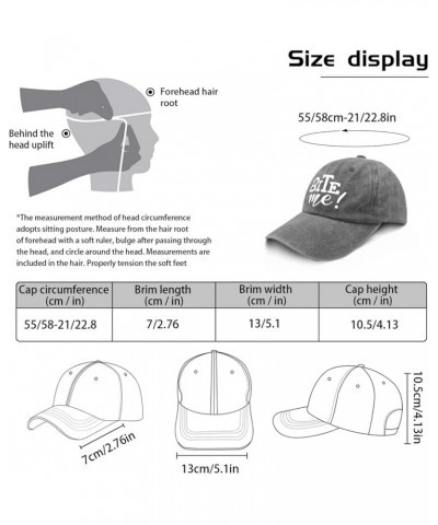 Baseball Caps Bite Me Baseball Caps, Vintage Baseball Cap for Men Pigment Gray $12.38 Baseball Caps