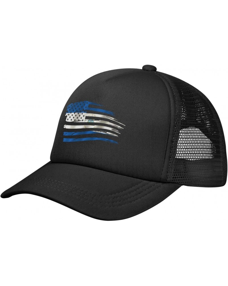 Nicaragua American Flag Combination Baseball Cap Adjustable Casual Mesh Hats Duck Tongue Hat for Men Women54 Black $12.96 Bas...