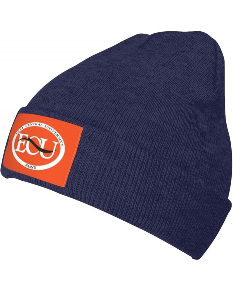 East Central University Stretch Knit Hat for Men Women Winter Warm Cap Navy Blue $7.77 Skullies & Beanies