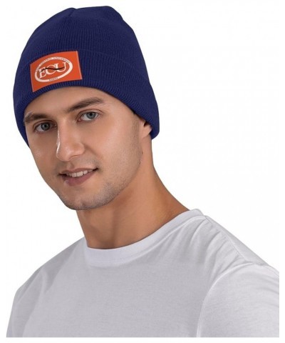 East Central University Stretch Knit Hat for Men Women Winter Warm Cap Navy Blue $7.77 Skullies & Beanies