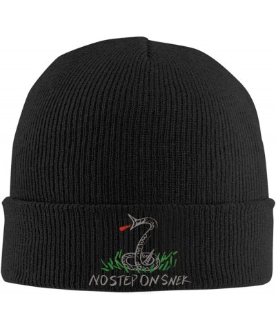 No Step On Snek Knitted Hat Knit Cuffed Beanie Black $15.33 Skullies & Beanies