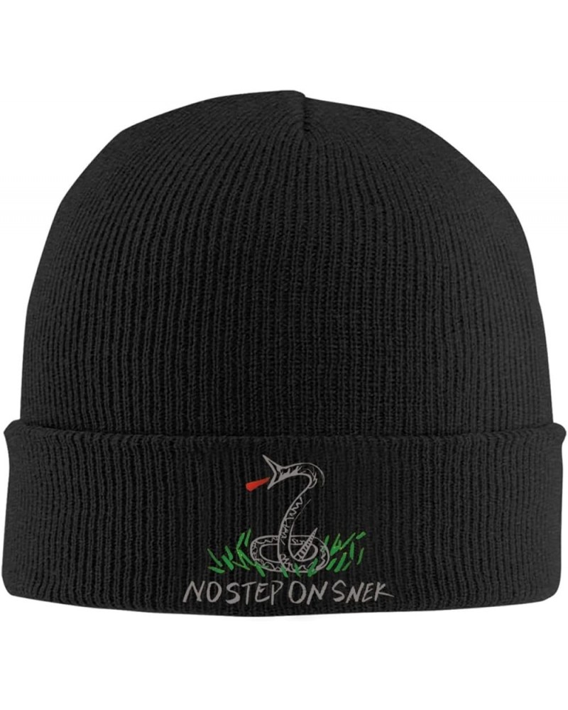 No Step On Snek Knitted Hat Knit Cuffed Beanie Black $15.33 Skullies & Beanies