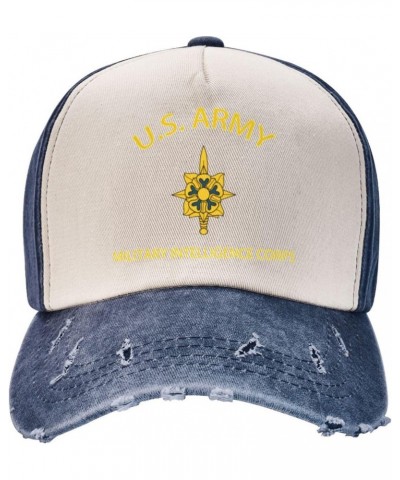 Us Army Military Intelligence Corps Veteran Upgrade Style with Adjustable Cotton Baseball Caps $16.11 Baseball Caps