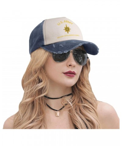 Us Army Military Intelligence Corps Veteran Upgrade Style with Adjustable Cotton Baseball Caps $16.11 Baseball Caps