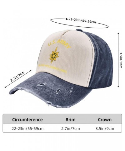 Us Army Military Intelligence Corps Veteran Upgrade Style with Adjustable Cotton Baseball Caps $16.11 Baseball Caps