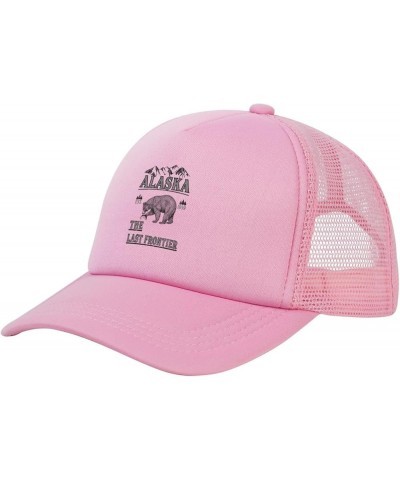 Alaska Est 1959 Trucker Hat Mesh Baseball Cap Men Ponytail Hat Women Dad Hat Adjustable Sun Hat Black Pink $10.83 Baseball Caps