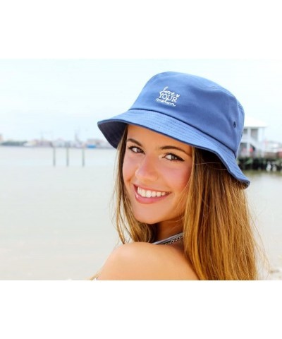 Bucket Hat for Women & Men, Unisex Sun Hat, Cotton Made, Breathable Summer Hat, Vacation Beach Hat Pacific Blue $22.11 Bucket...