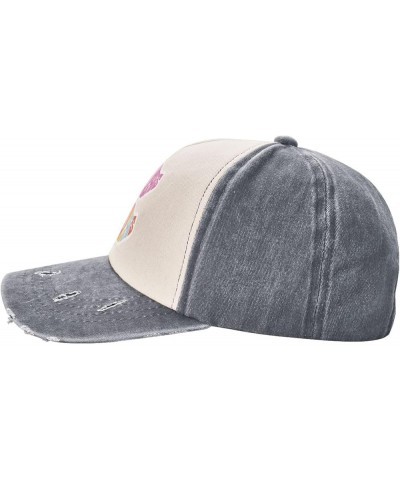 Kali Music Uchis Baseball Cap Washed Low Profile Distressed Dad Hat Unisex Denim Adjustable Cap Dark Red Gray $9.30 Baseball ...