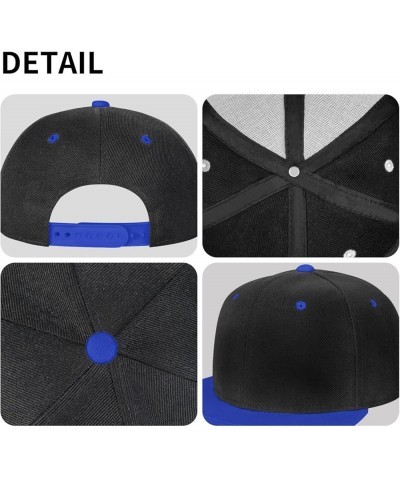 Mesh Style United States Rainbow Fine Line Flag Snapback Hat Flat Bill Hat Baseball Cap for Men Women Flat Brim Hats Blue $9....