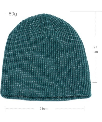 Unisex Winter Beanie for Men Lightweight Cashmere Warm Cold Weather Caps Baggy Winter Cable Knit Hat Blue $10.01 Fedoras