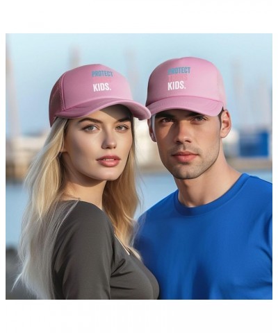 Protect Trans Kids Transgender Trucker Hat Women Mesh Baseball Cap Cowboy Hat Men Dad Hat Snapback Hat Black Pink $10.72 Base...