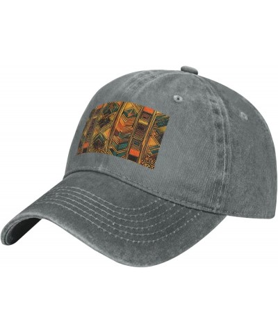 Native American Print Washed Cowboy Baseball Cap for Adults Adjustable Caps Fashion Cap A Sun Hat Gray $10.30 Baseball Caps