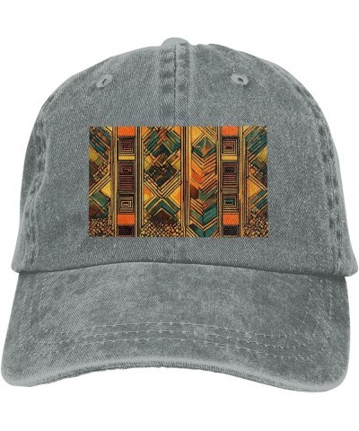 Native American Print Washed Cowboy Baseball Cap for Adults Adjustable Caps Fashion Cap A Sun Hat Gray $10.30 Baseball Caps