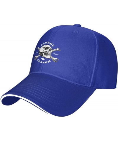 Vintage Motorcycle Logo Baseball Cap for Men Women Adjustable Funny Dad Hat Blue $9.43 Baseball Caps