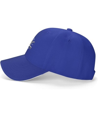 Vintage Motorcycle Logo Baseball Cap for Men Women Adjustable Funny Dad Hat Blue $9.43 Baseball Caps