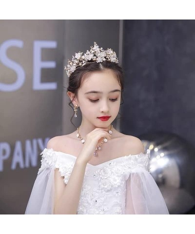 Butterfly Crystals Pearl Wedding Bridal Crown Tiara Bride Hair Accessory For Women and Girls $10.70 Headbands