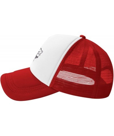 Mesh Dad Hat Adjustable Washed Funny Baseball Dad Cap Funny Distressed Ball Trucker Cap Cat Dog Friend Red $11.74 Baseball Caps