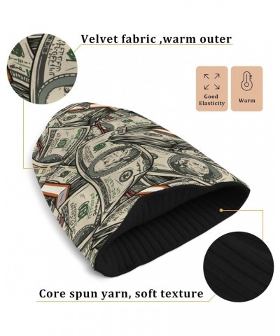 Beanie Hat for Women Men, Slouchy Skully Cap One Size Fits All Warm Soft for Cold Weather-Money Dollar Green $11.43 Skullies ...