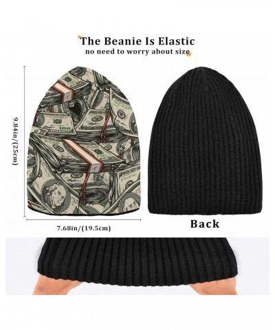 Beanie Hat for Women Men, Slouchy Skully Cap One Size Fits All Warm Soft for Cold Weather-Money Dollar Green $11.43 Skullies ...